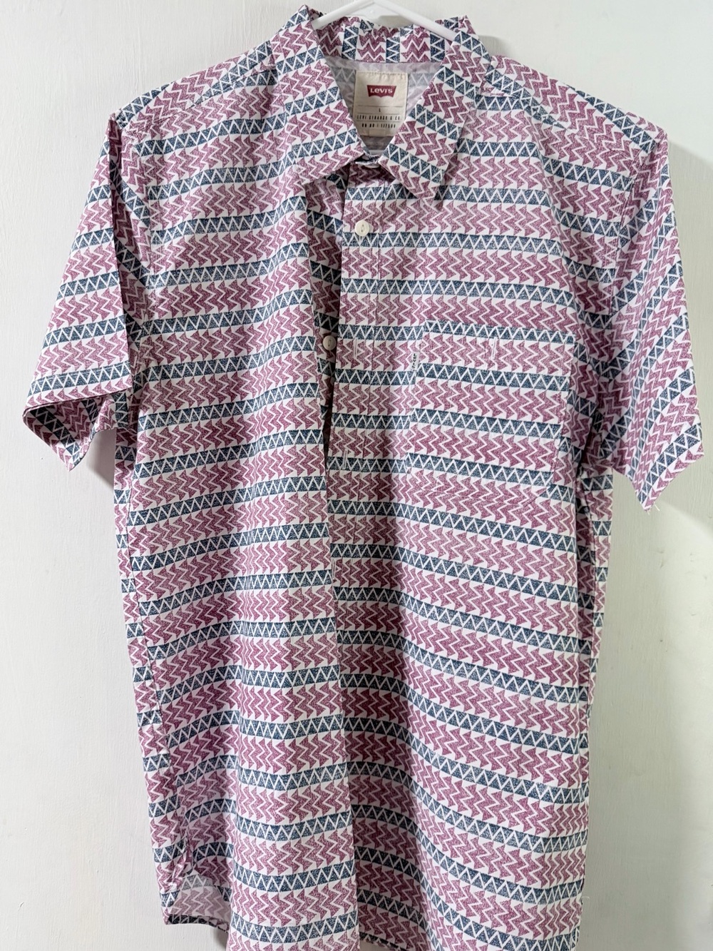 Levi's Pink and Blue Zigzag Short-Sleeve Perfect for Summer